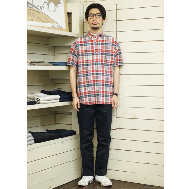【美品】SERO（セロ）ボタンダウンシャツ グラフチェック L 美品】SERO（セロ）ボタンダウンシャツ グラフチェック L