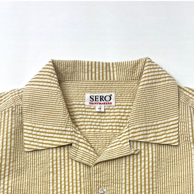 新品 SERO パッチワーク オープンカラーシャツ セロ ブラウン 新品 SERO パッチワーク オープンカラーシャツ セロ ブラウン
