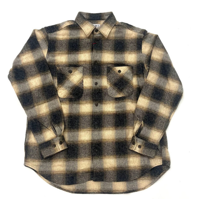 セロ SERO Ombre Check HeavyFlannel Shirt Double Pocket オンブレ