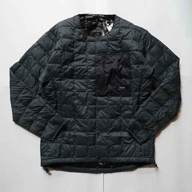 タイオン TAION MOUNTAIN LINE マウンテン クルーネック ライトダウンジャケット UNISEX　Gray