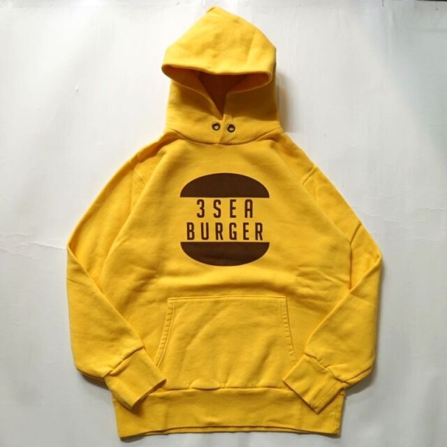 ユーエムアイ サンライズ U.M.I SUNRISE 裏起毛プルオーバー プリントパーカー 3 Sea Burger Mustard