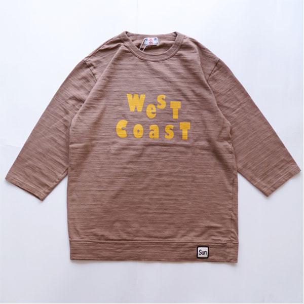 ユーエムアイ サンライズ U.M.I SUNRISE スラブプリントTEE 7分袖 PRINT T-SHIRT Westcoast cafeore