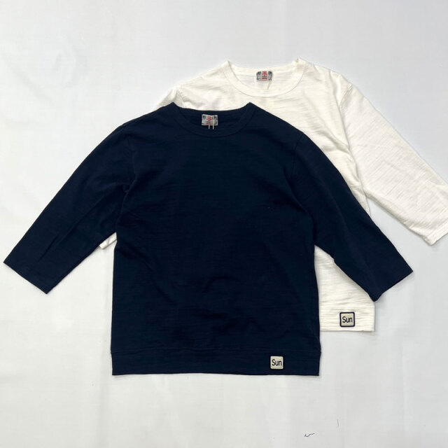 ユーエムアイ サンライズ UMI SUNRISE スラブプリントTEE 7分袖 T-SHIRT 無地