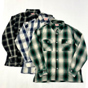 ビッグマイク BIG MIKE オンブレチェック 長袖シャツ レーヨン混 L/S SHIRT　