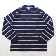 ベター Better ORGANIC BORDER POCKET L/S TEE BTR2436 Navy