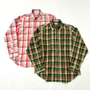 ブルーウォーター BLUE WATER ボタンダウン マドラスチェックシャツ オウンメイク Madras Check
