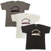 ダブルワークス DUBBLE WORKS ラフィ天竺 プリントTシャツ　"ROCK ISLAND"  Lot.33005 5.4oz