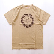 ダブルワークス DUBBLE WORKS ラフィ天竺 プリントTシャツ SAVE WHALES Lot.33005 Egg