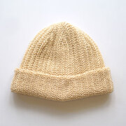 ハッピーキャンパー HAPPY CAMPER 3ゲージ コットンニットキャップ Beige
