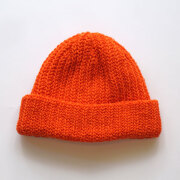 ハッピーキャンパー HAPPY CAMPER 3ゲージ コットンニットキャップ Orenge