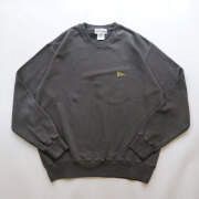 ハッピーキャンパー HAPPY CAMPER 10oz クルーネックスウェット "Malibu Flag" Pigment Black