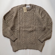 Kerry Woollen Mills ケリーウォーレンミルズ アラン Aran Cable Crew Neck Sweater Relax　アイルランド製 Oatmeal