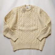Kerry Woollen Mills ケリーウォーレンミルズ アラン Aran Cable Crew Neck Sweater Relax アイルランド製 Pure aran