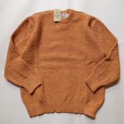 Kerry Woollen Mills ケリーウォーレンミルズ Moss Stitch Crew Neck Sweater Relax　アイルランド製 August Peach