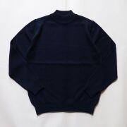 ムーンキャッスル MOONCASTLE ヘビーウェイトメリノウール モックネック 7ゲージ MC40 Navy