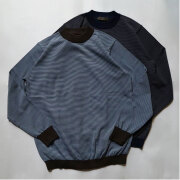 Rinascente リナシェンテ Washable Striped“NumA”neck L/S“Long Ship Knit”沼ネック ウォッシャブル　ボーダーニット