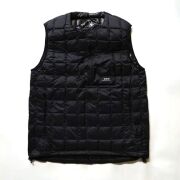 タイオン TAION MOUNTAIN LINE マウンテン クルーネック ライトダウンベスト UNISEX Black
