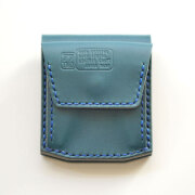 ターンミーオン TURN ME ON 3WAY (コイン・お札・カード) ハンドメイドレザーウォレット BLUE/BLUE ステッチ