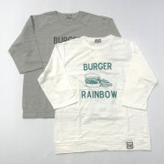 ユーエムアイ サンライズ U.M.I SUNRISE スラブプリントTEE 7分袖 PRINT T-SHIRT BURGER RAINBOW