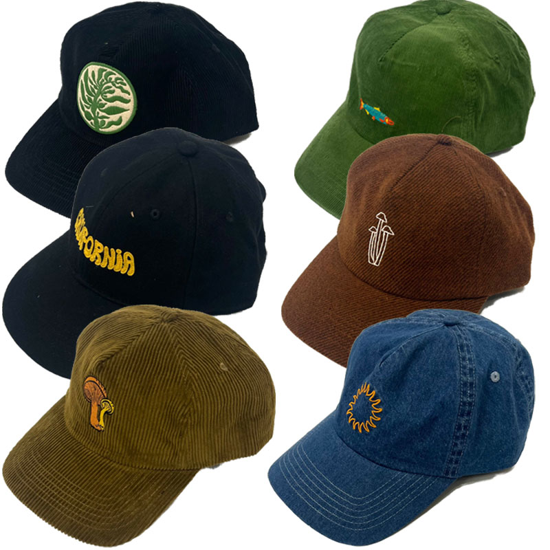 モラスク MOLLUSK ツイル コーデュロイ キャップ 5P Denim Twill Corduroy Wool Emb Patch CAP メール便対応可
