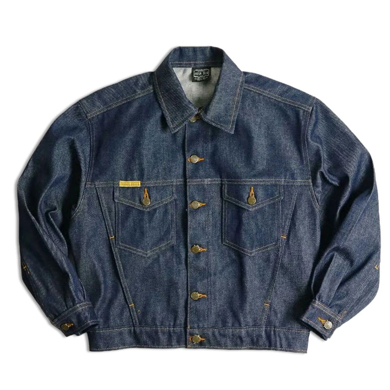 プリズンブルース PRISON BLUES  デニムウエスタンジャケット リジッドブルー トラッカー ジャケットDenim Rinced Blue