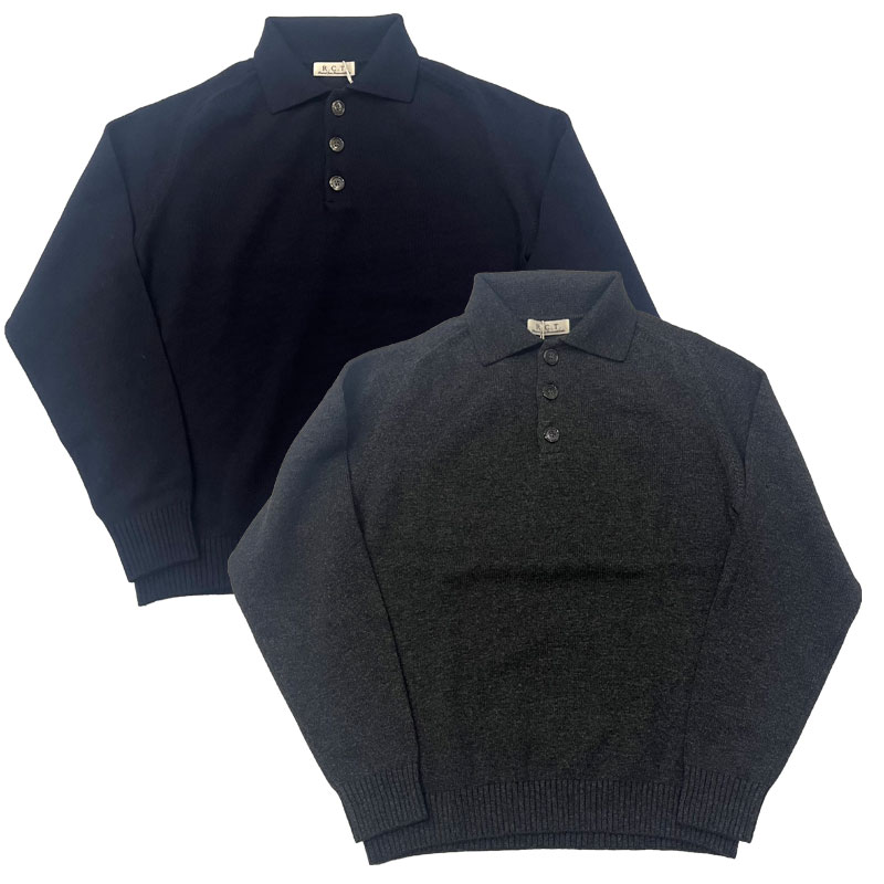 Rinascente リナシェンテ “MOOR” Cotton wool Mid gauge Polo コットンウール　ミッドゲージ ポロ