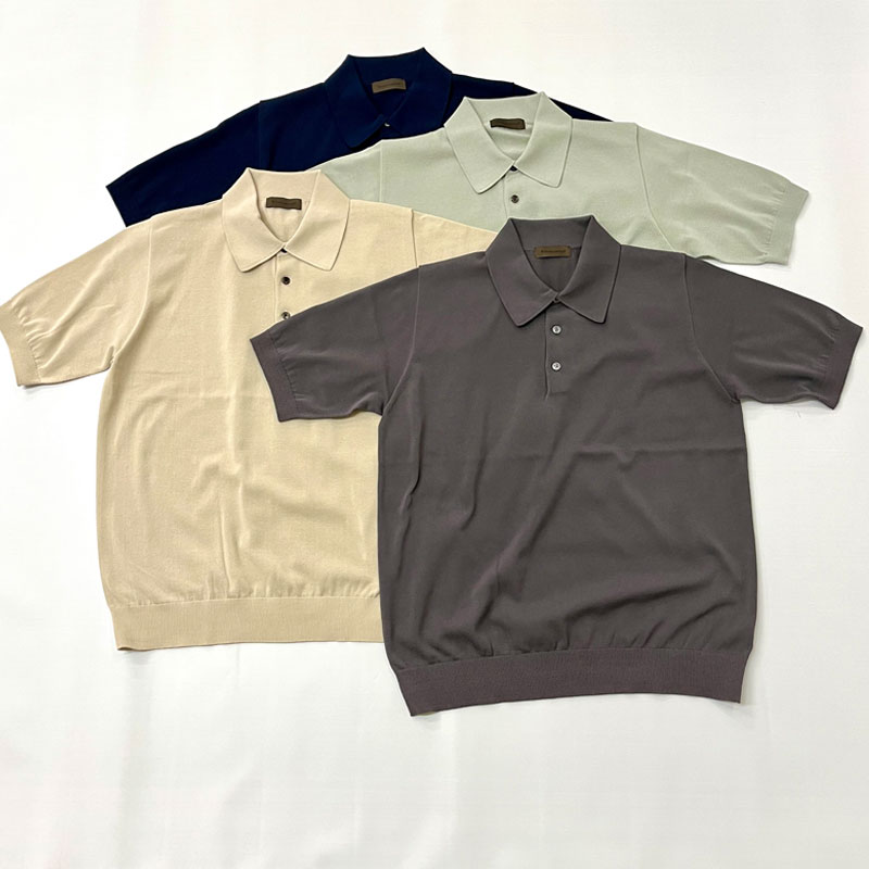 リナシェンテ Rinascente 綿ポリ 15G ニットポロ “PALIERI”