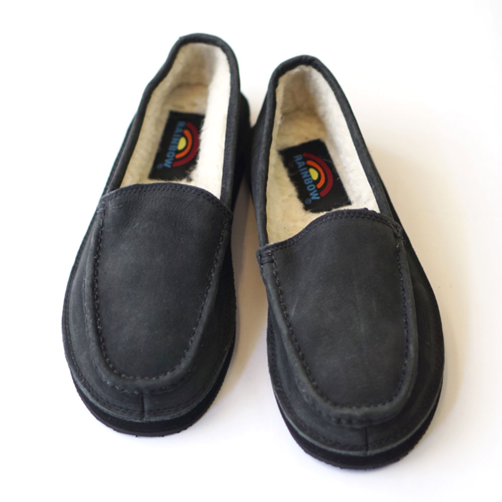 レインボーサンダル RAINBOW SANDALS クラシックスリッポン ボアフリース ローファー Classic Fleece Slipon BLACK