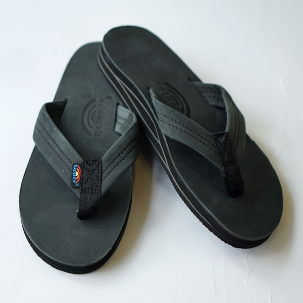 レインボーサンダル RAINBOW SANDALS ダブルレイヤー プレミアムレザー ビーチサンダル 302ALTS BLACK