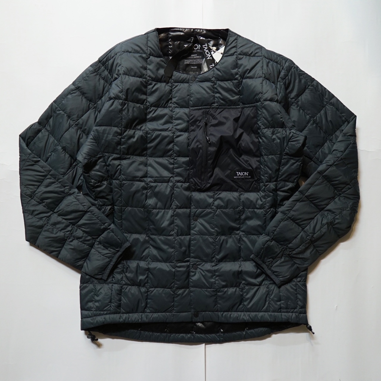 タイオン TAION MOUNTAIN LINE マウンテン クルーネック ライトダウンジャケット UNISEX　Gray