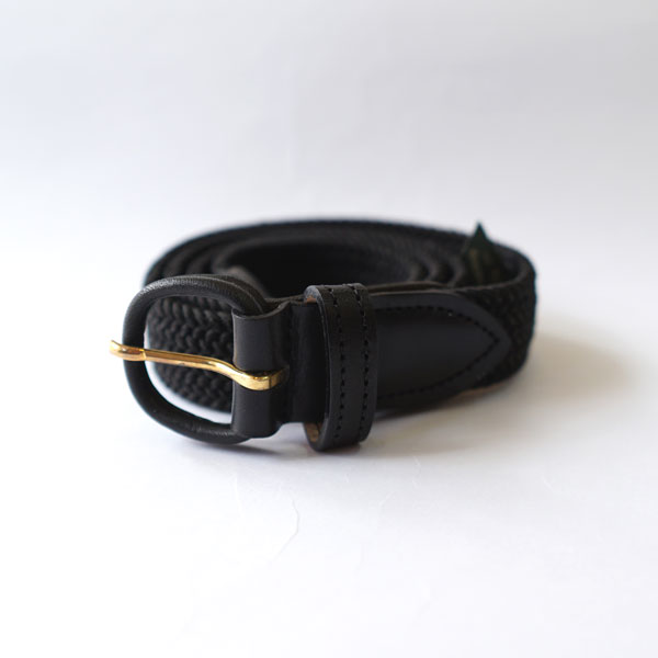 トーマスベイツ THOMAS BATES エラスティックベルト Miami Elastic Braid Belts BLACK