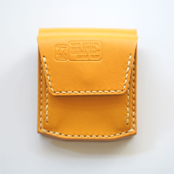 ターンミーオン TURN ME ON 3WAY (コイン・お札・カード) ハンドメイドレザーウォレット YELLOW/CAMELステッチ