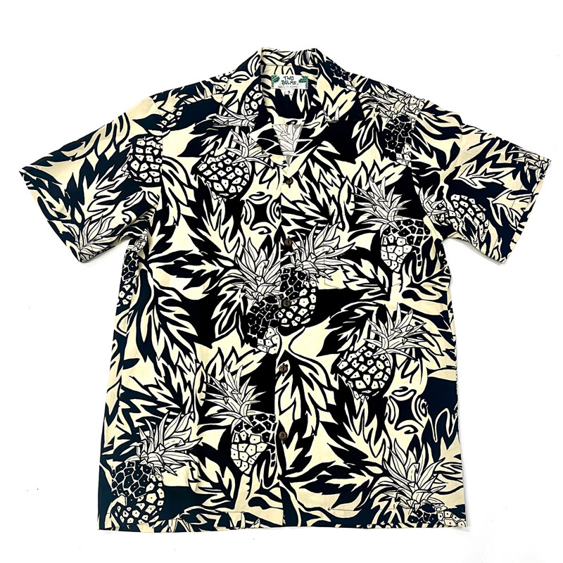 トゥーパルムズ TWO PALMS オープンカラー ハワイアンシャツ S/S Hawaiian Shhirt Rayon WILD PINEAPPLE