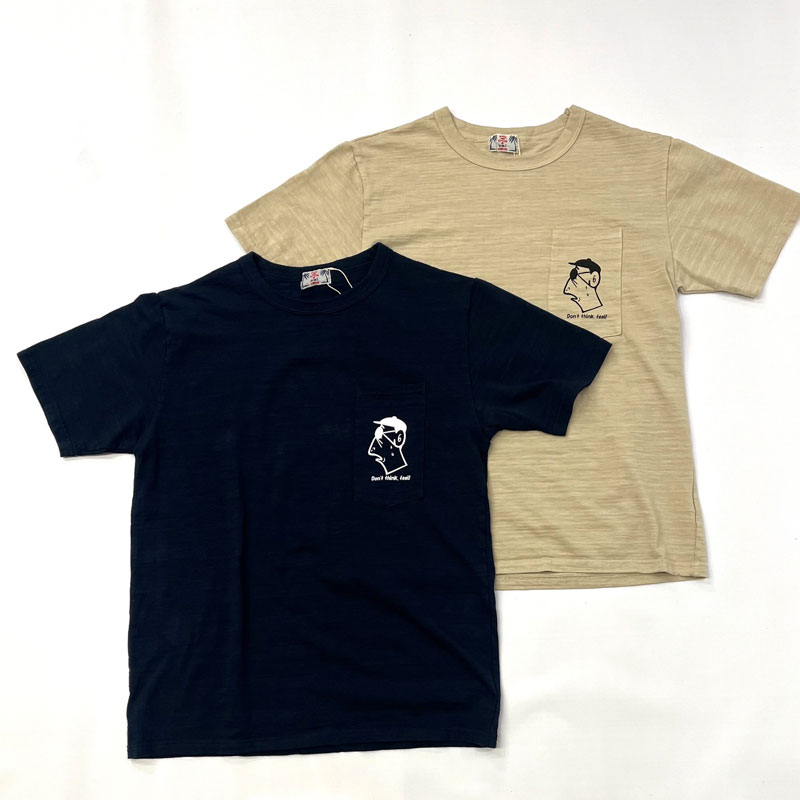ユーエムアイ サンライズ UMI SUNRISE スラブ プリント ポケットTEE S/S T-SHIRT don't think feel