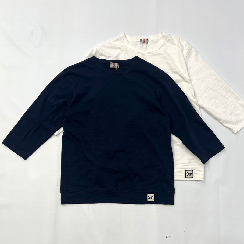 ユーエムアイ サンライズ UMI SUNRISE スラブプリントTEE 7分袖 T-SHIRT 無地