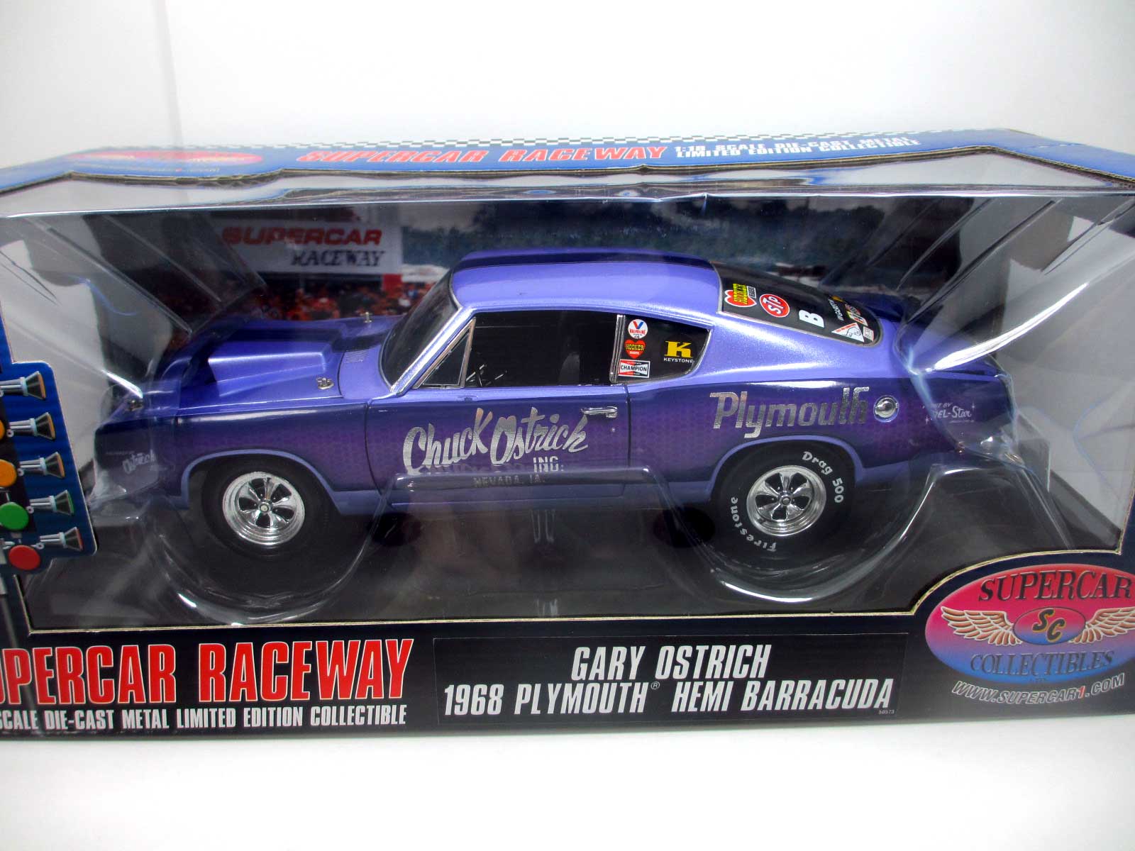 1/18　HWY 61  Chuck Ostrich　1968 Hemi Barracuda　Pro Stock　18-82