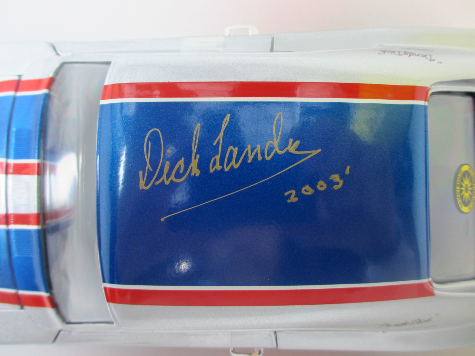 1/18   SIGNED ! ERTL　Dodge  Charger  1969　 DICK LANDY  18-128