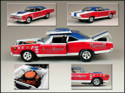 1/18　ＥＲＴＬ　1969 1/2  PLYMOUTH RoadRunner　SOX & MARTIN　ロードランナー　18-25