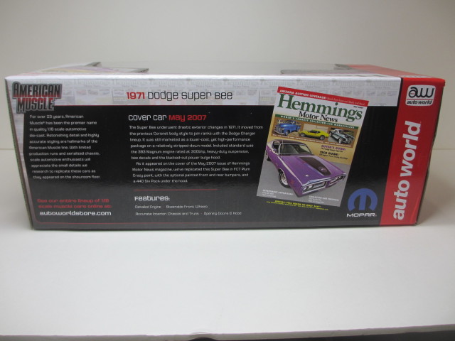 1/18 1971 Dodge Charger SUPER BEE PLUM CRAZY / チャージャー