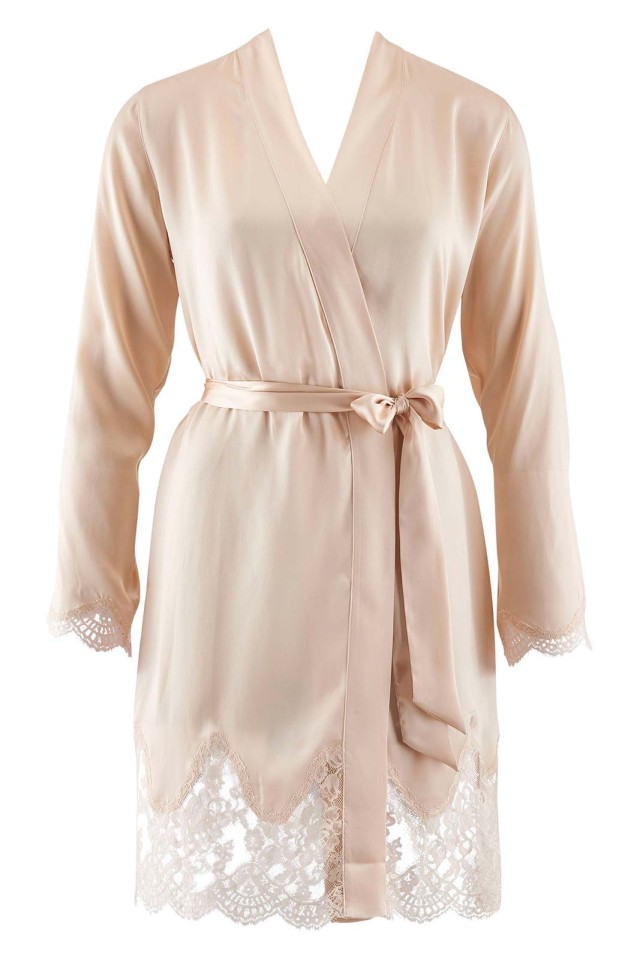 オーバドゥ Aubade SOIE DAMOUR ソワ・ダムール 愛のシルク ローブ ガウン 