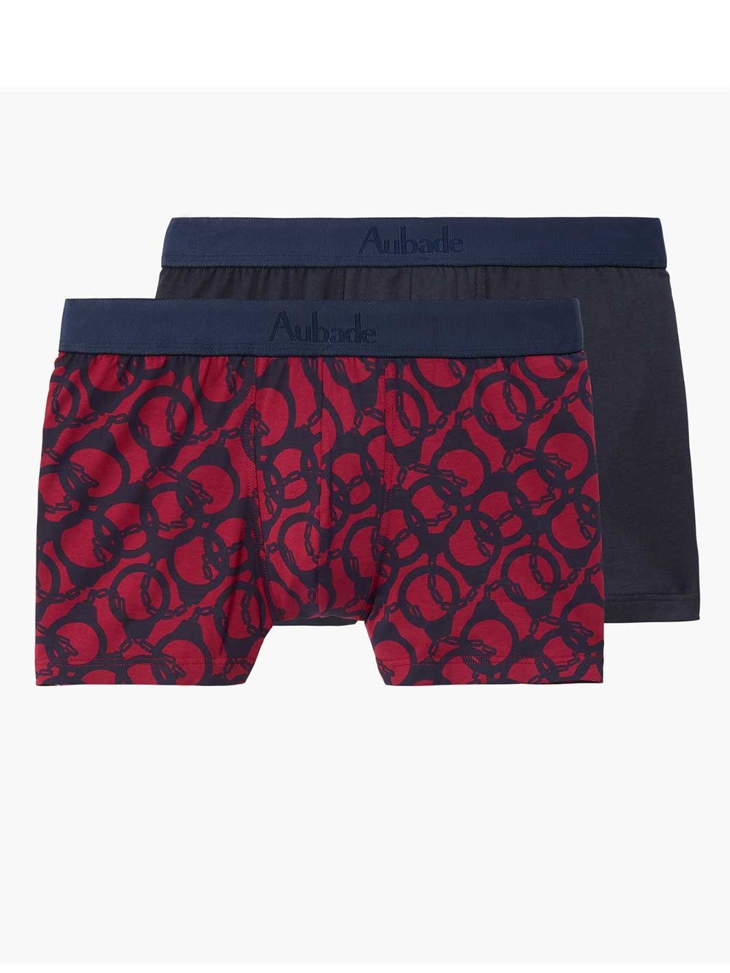 　オーバドゥ　メンズボクサー(2枚組) MENOTTES BORDEAUX UNI BLEU MARINEカラー