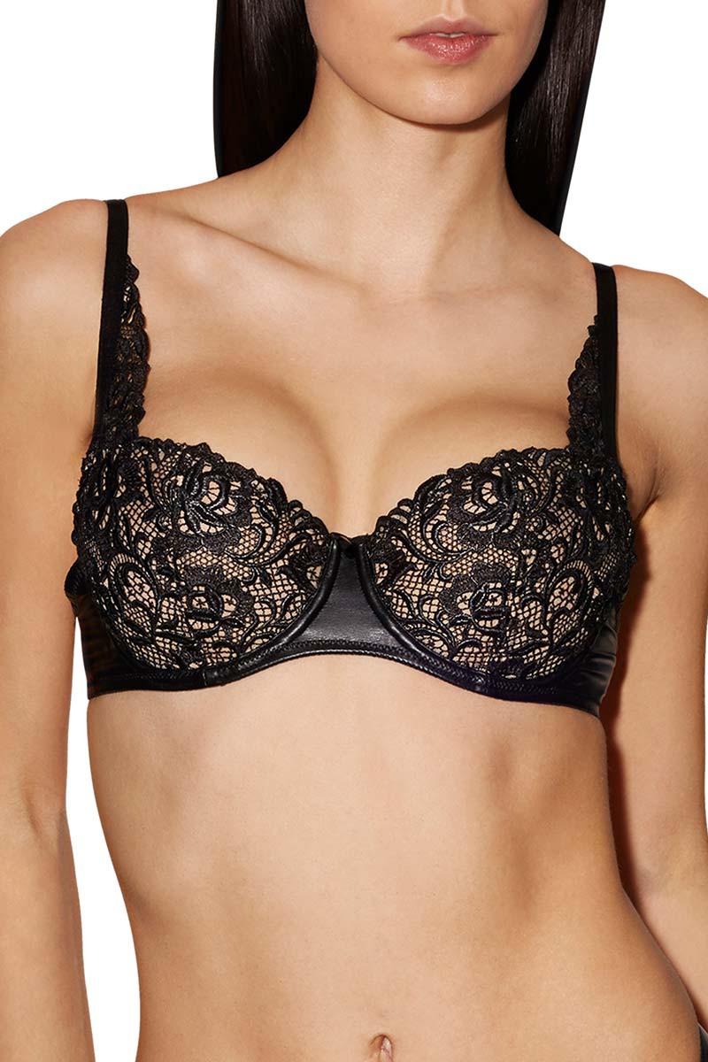 在庫薄セール　Aubadeオーバドゥ　FE CUIR DE ROSE　ハーフカップブラジャー