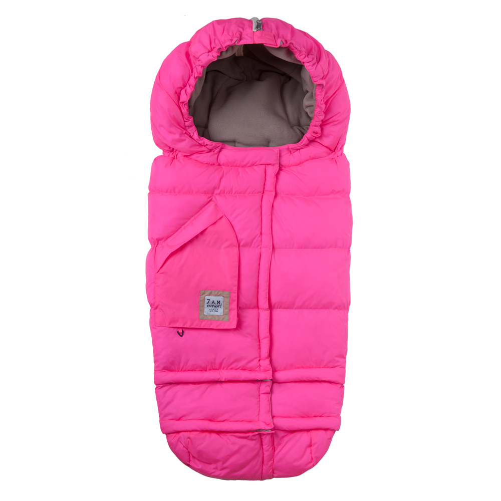 ニューヨーク発！セブンエイエム・アンファン　長さ調節可能　キャリー&カーシートカバー　ネオンピンク