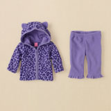 アメリカ　チルドレンズプレイス　レオパード（ヒョウ柄）　フリース上下セット