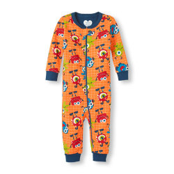 アメリカ　チルドレンズプレイス　モンスター　ロンパース　オレンジ