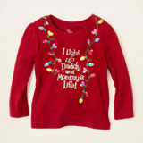 アメリカ　チルドレンズプレイス　クリスマス　ライトTシャツ