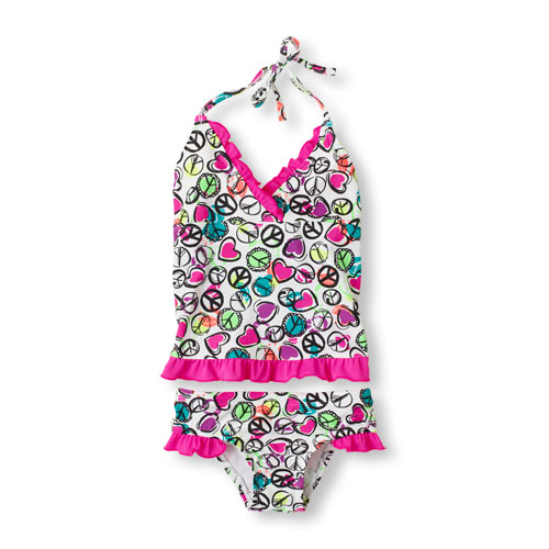 アメリカ　チルドレンズプレイス　ピースサイン　タンキニ