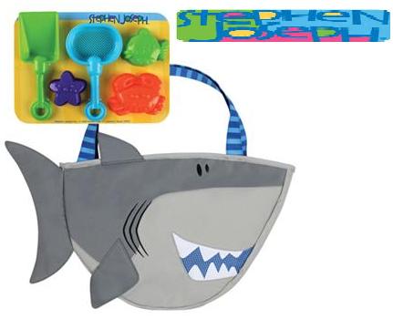 アメリカ　スティーブンジョセフ　シャーク　ビーチトート　シャベルセット付き