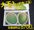 沖縄キーツマンゴー大玉2kg前後（2玉）【送料無料】