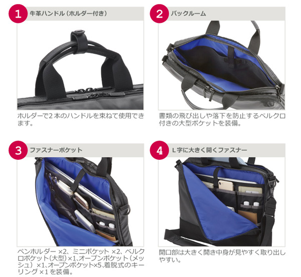 3210B スリム ウェルオーガナイズド ブリーフケース Plus2